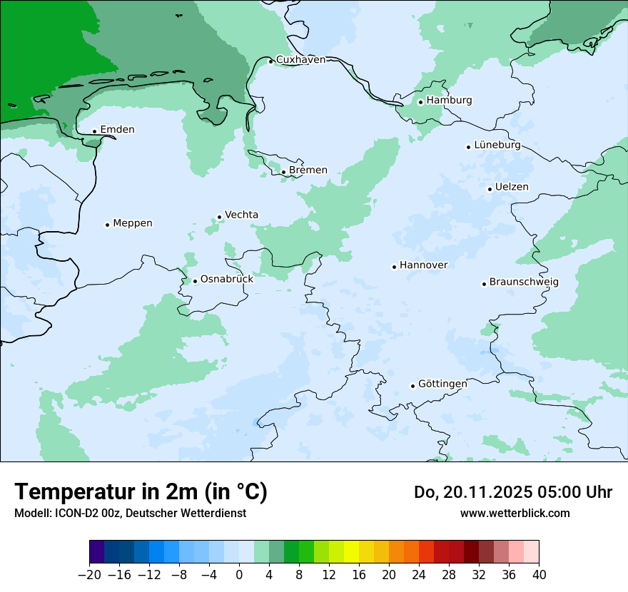 Modellkarten Temperatur