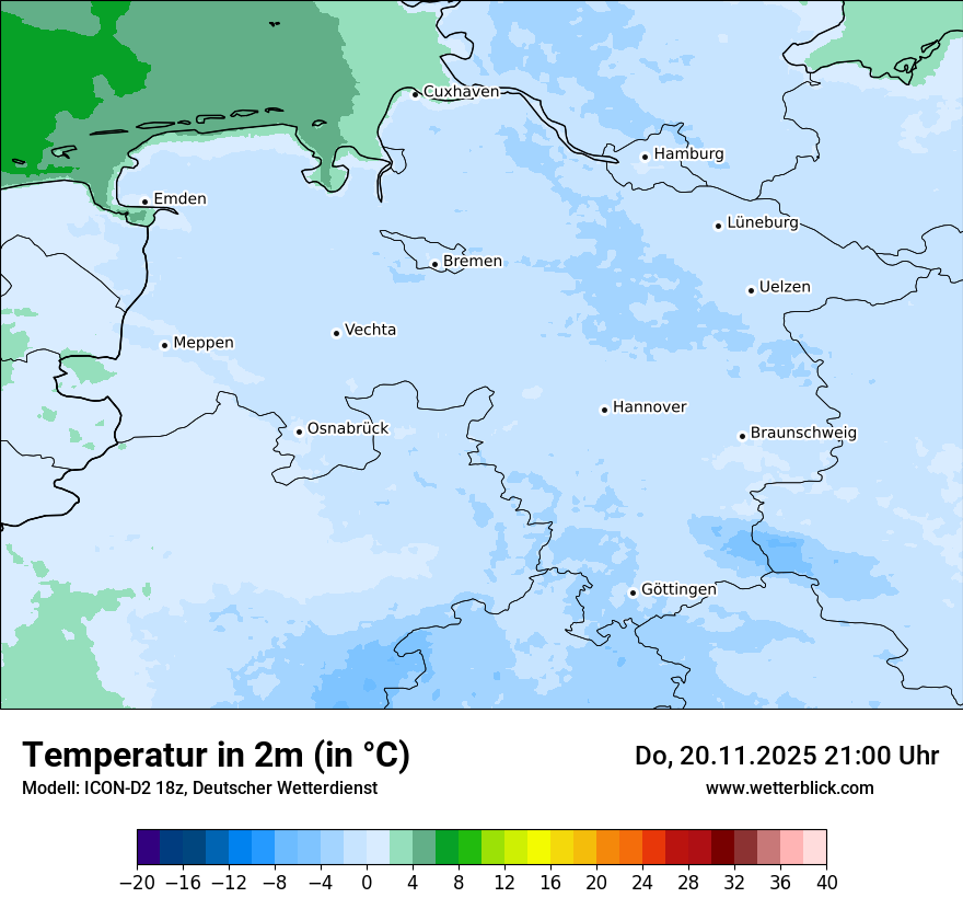 Modellkarten Temperatur