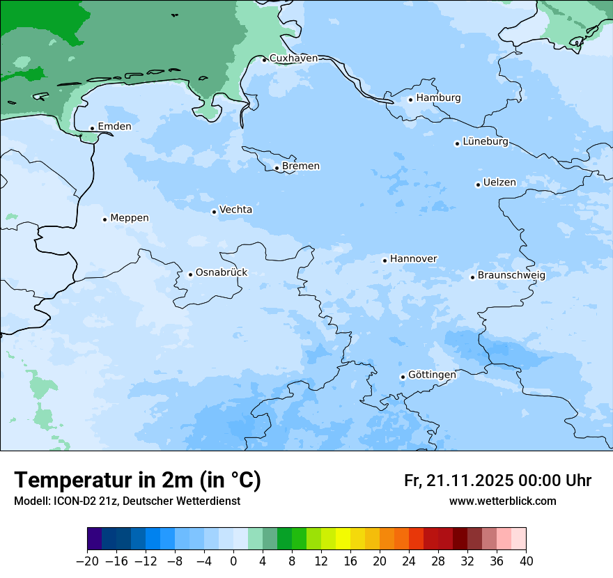 Modellkarten Temperatur