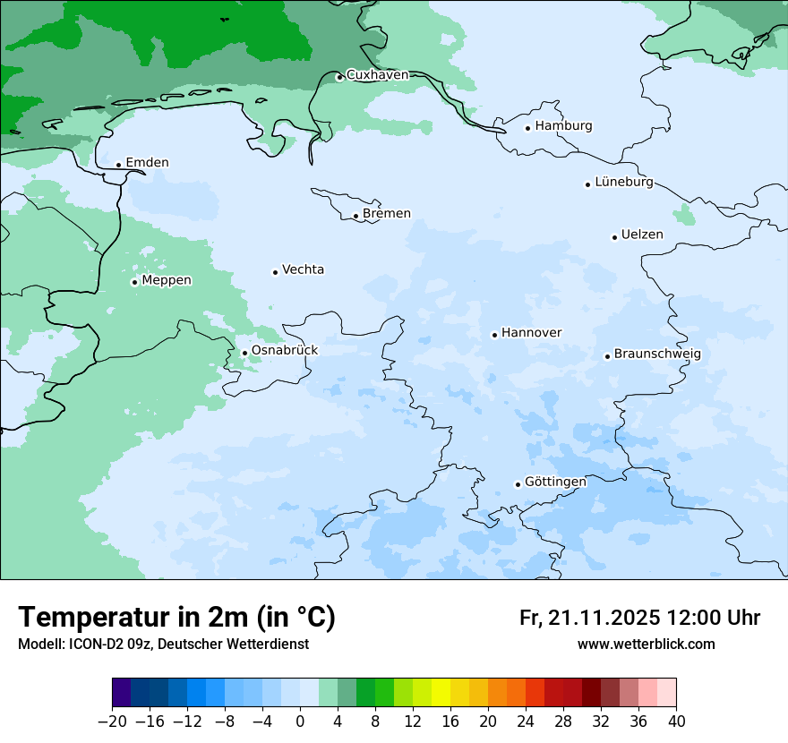 Modellkarten Temperatur