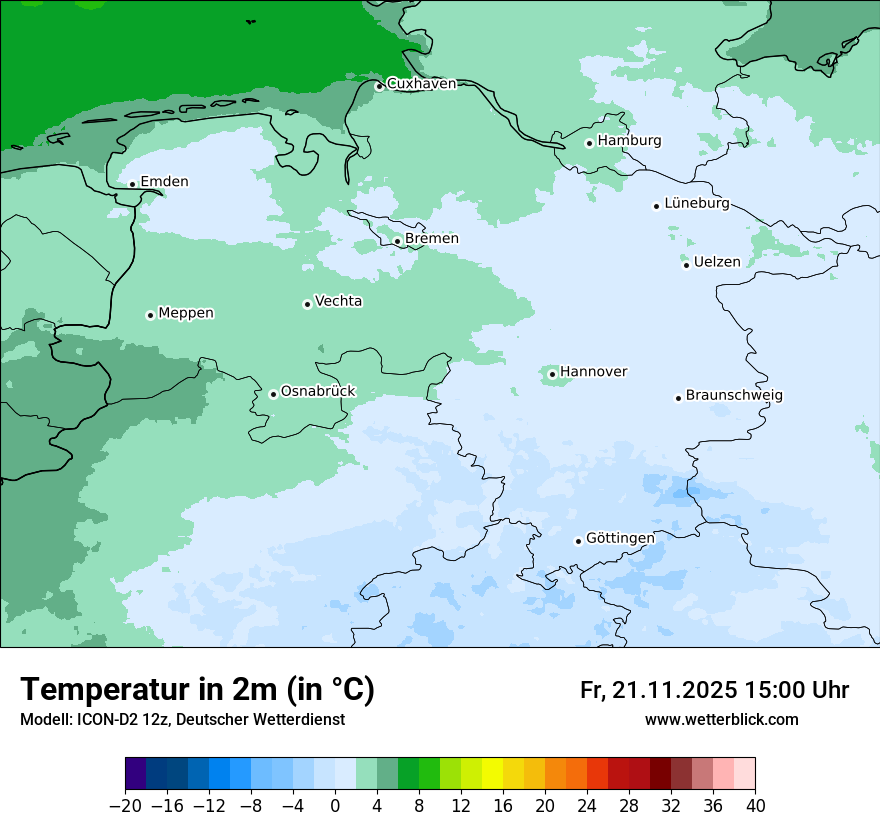 Modellkarten Temperatur