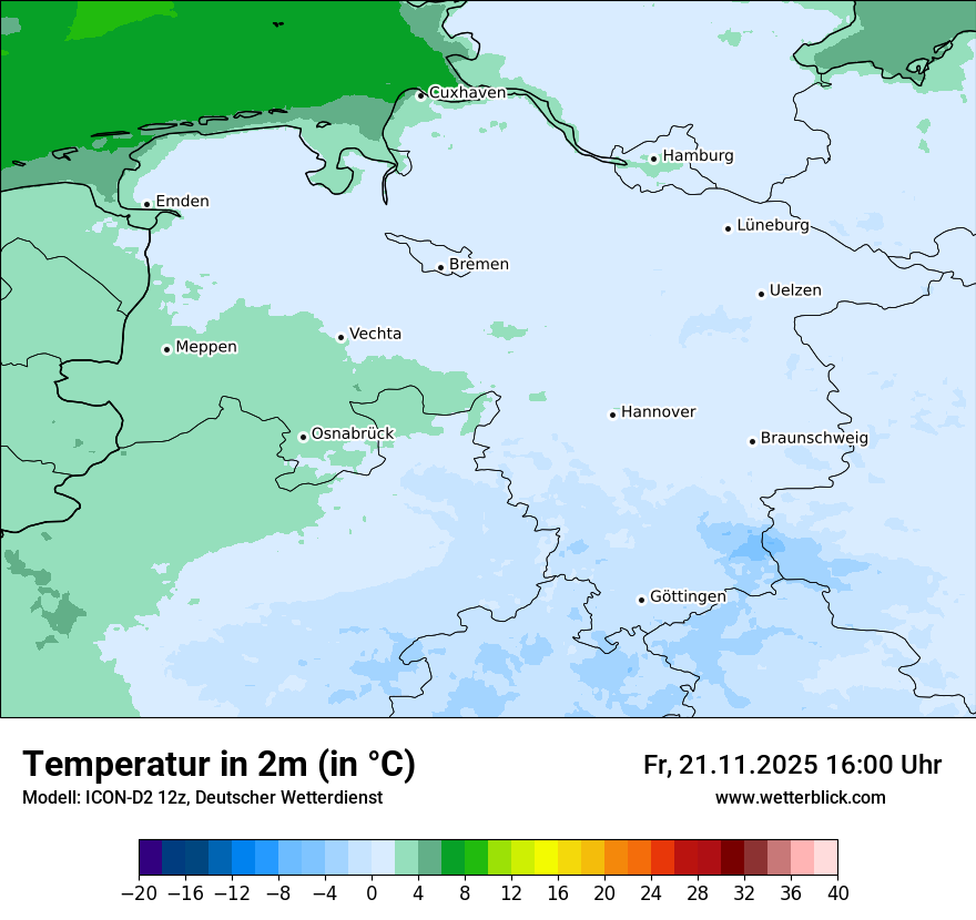 Modellkarten Temperatur