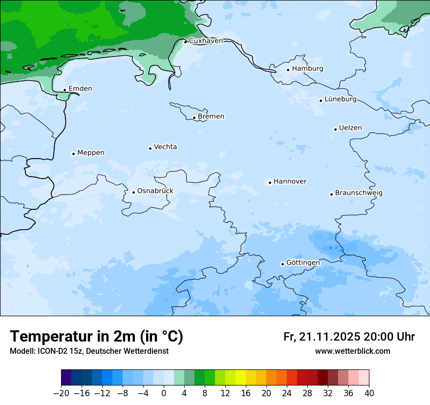 Modellkarten Temperatur