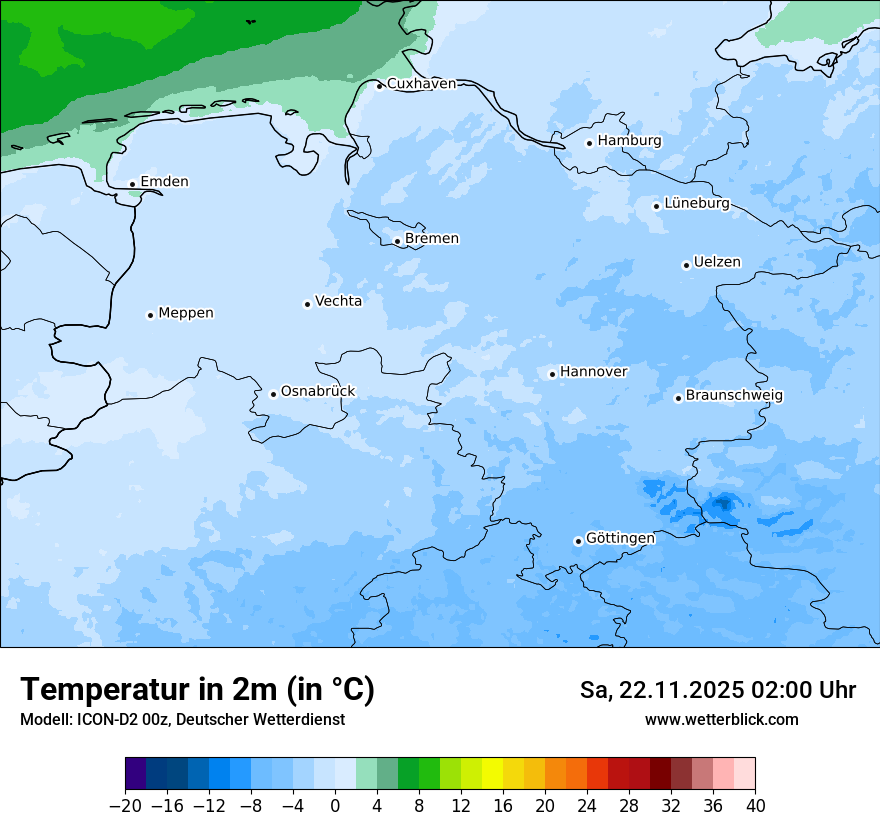 Modellkarten Temperatur