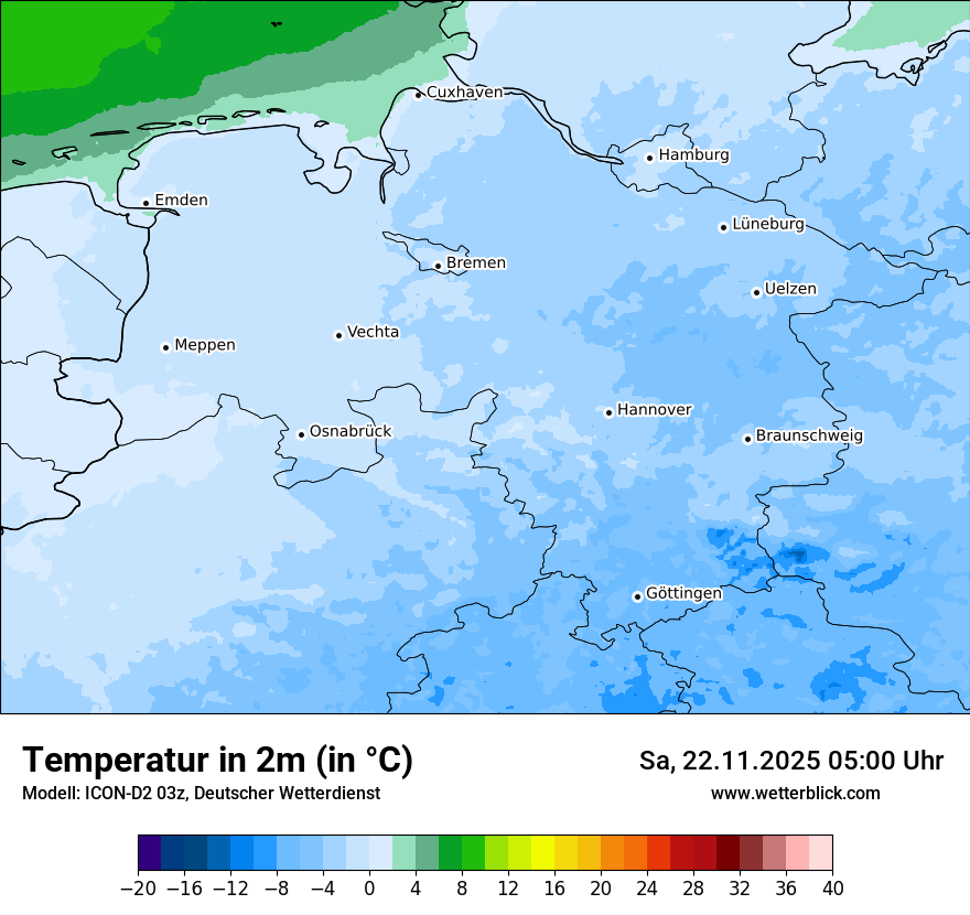 Modellkarten Temperatur
