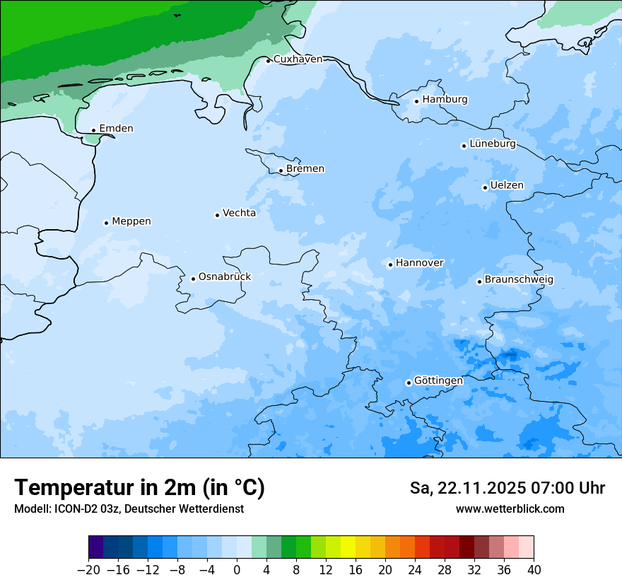 Modellkarten Temperatur