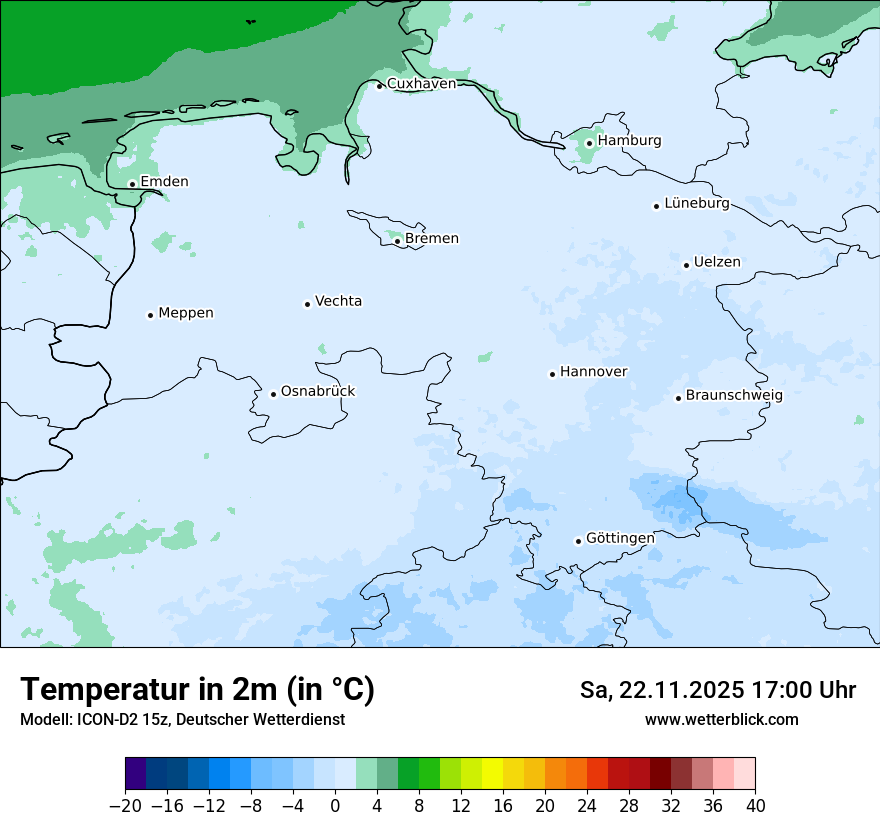 Modellkarten Temperatur
