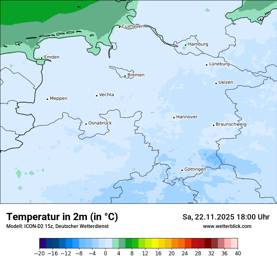 Modellkarten Temperatur