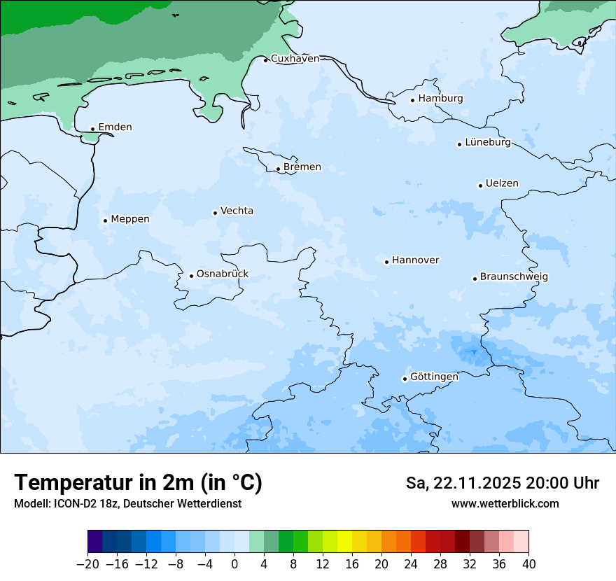 Modellkarten Temperatur