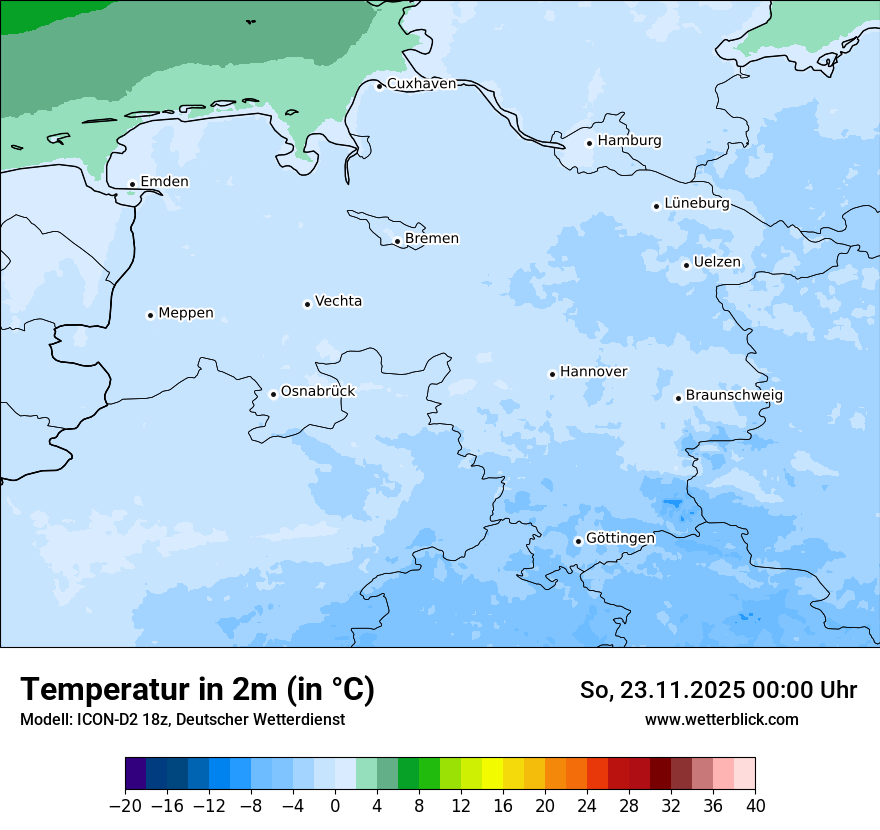 Modellkarten Temperatur