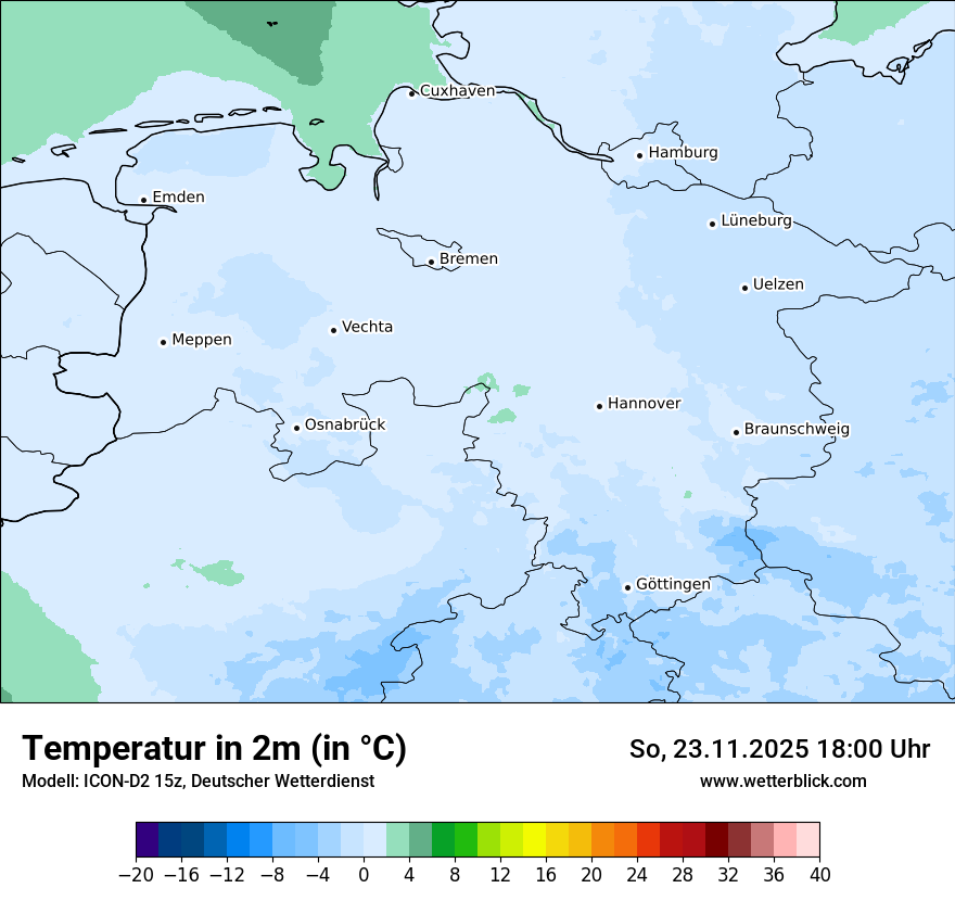 Modellkarten Temperatur