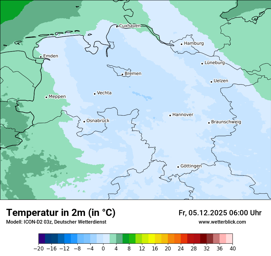 Modellkarten Temperatur