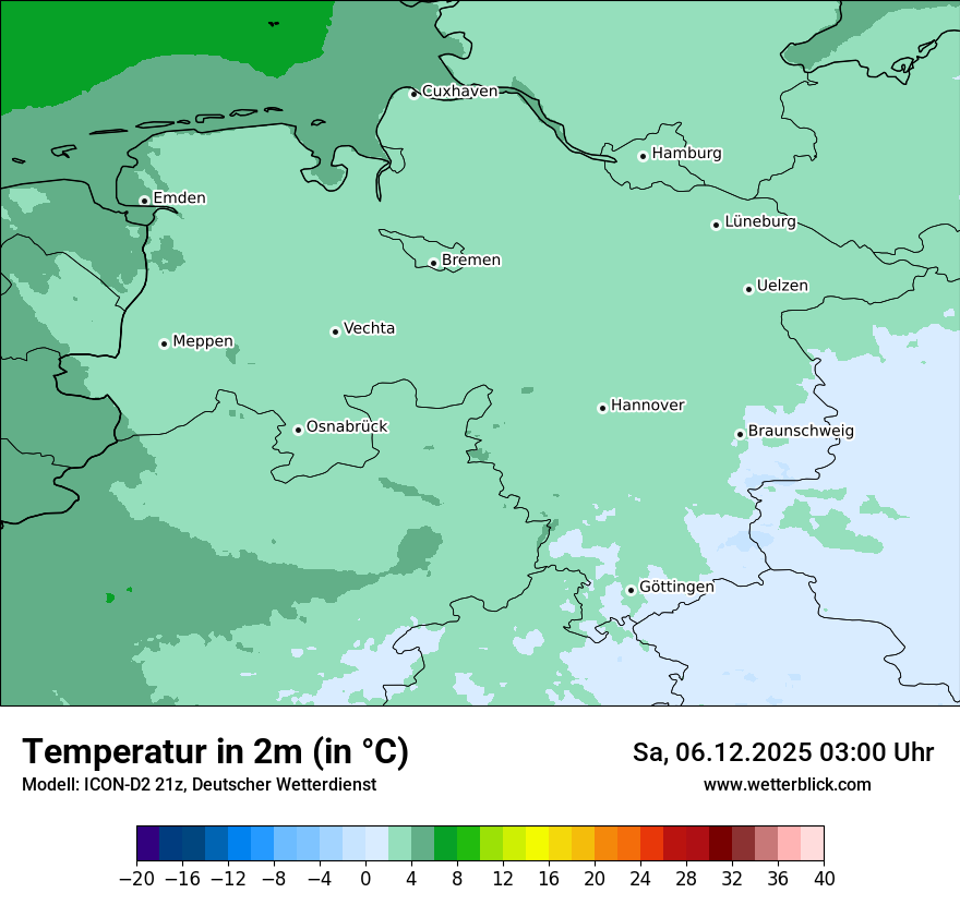 Modellkarten Temperatur