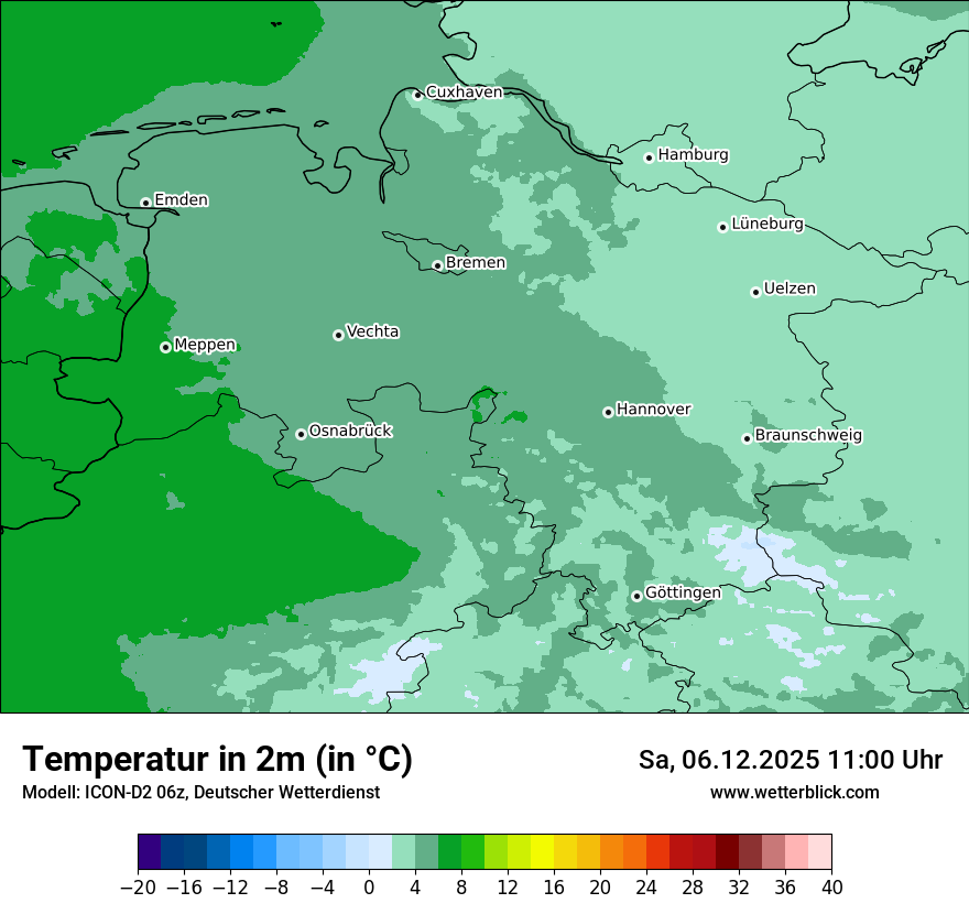 Modellkarten Temperatur