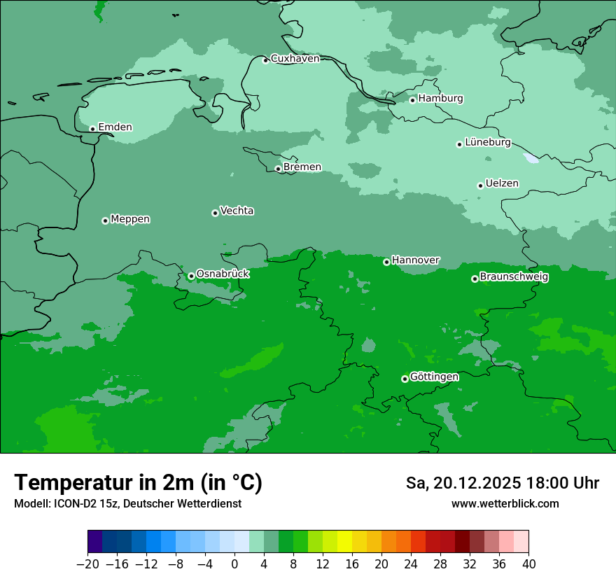 Modellkarten Temperatur