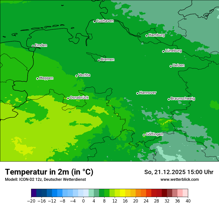 Modellkarten Temperatur