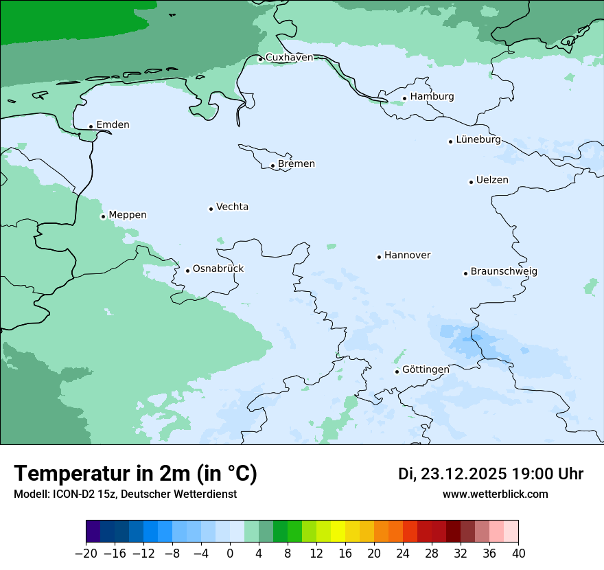 Modellkarten Temperatur