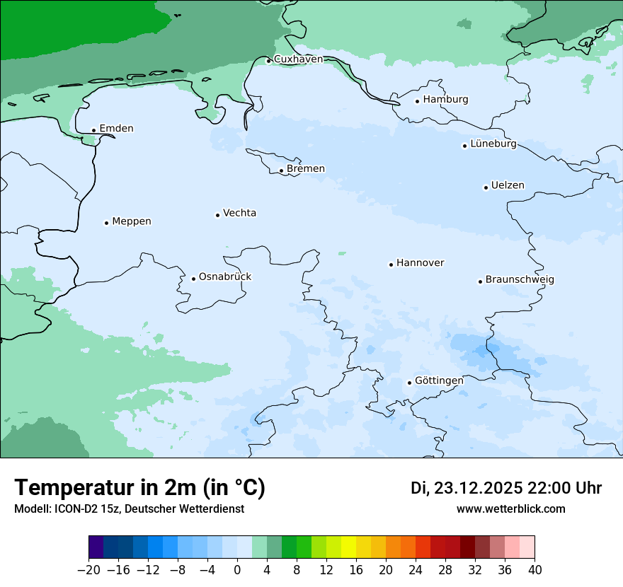 Modellkarten Temperatur