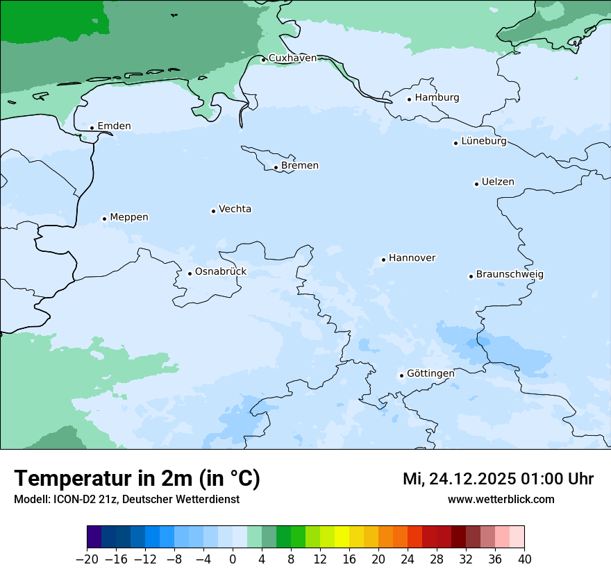 Modellkarten Temperatur