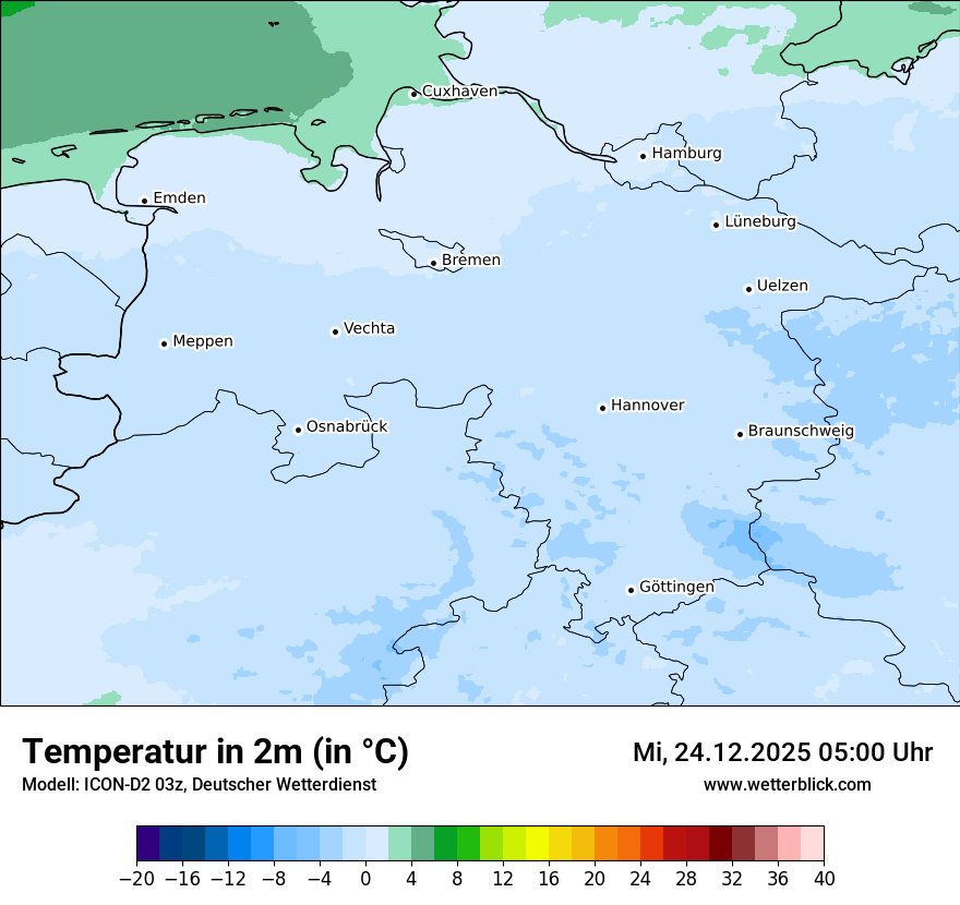 Modellkarten Temperatur