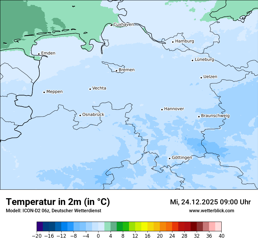 Modellkarten Temperatur