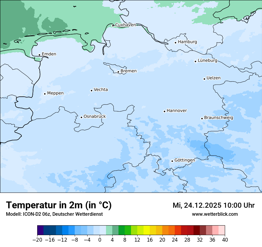 Modellkarten Temperatur