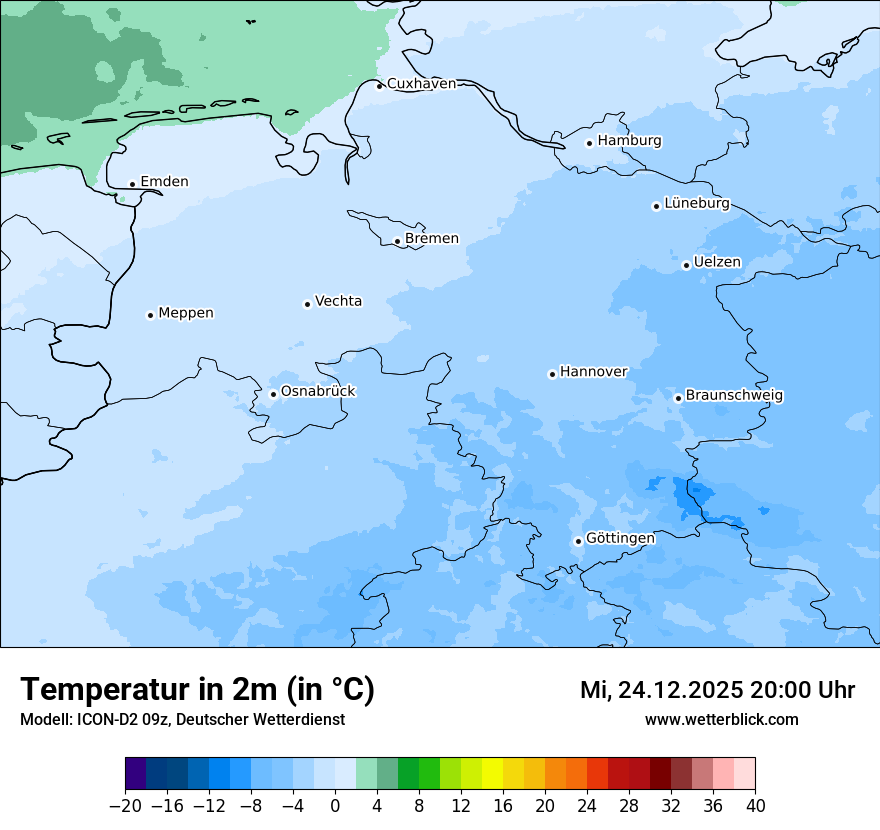 Modellkarten Temperatur