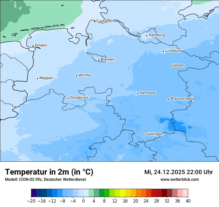 Modellkarten Temperatur