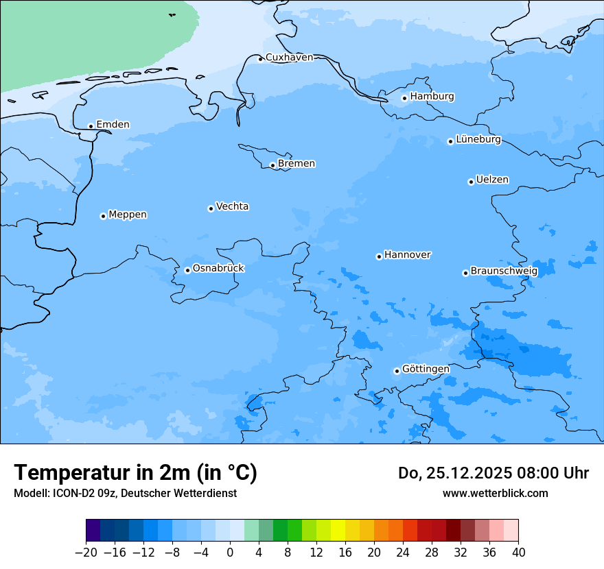 Modellkarten Temperatur