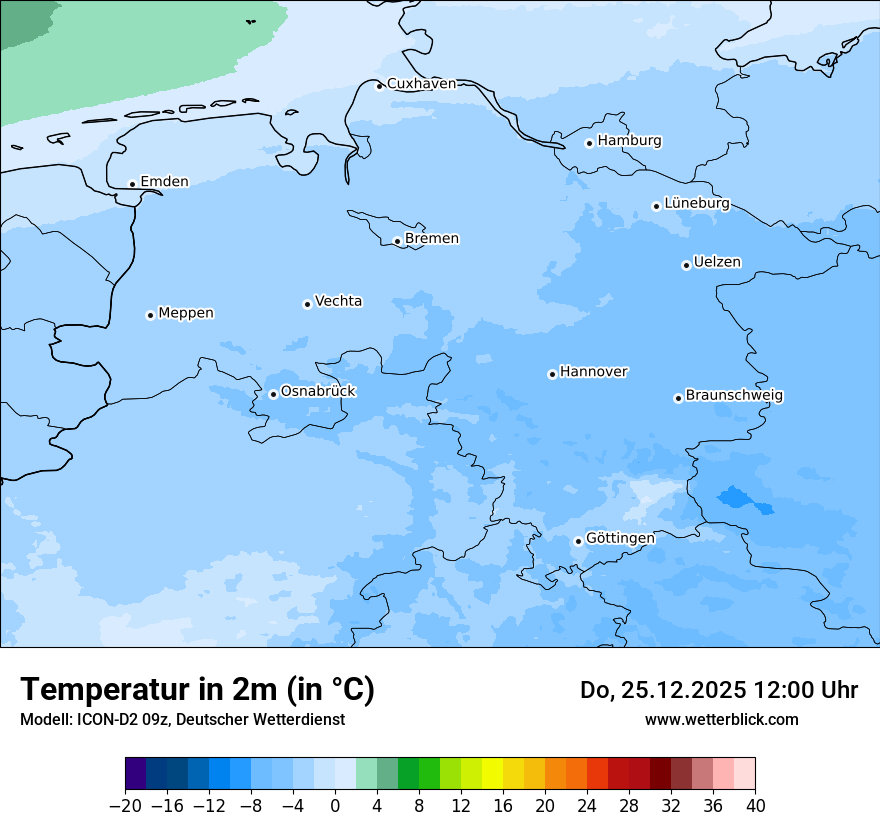 Modellkarten Temperatur