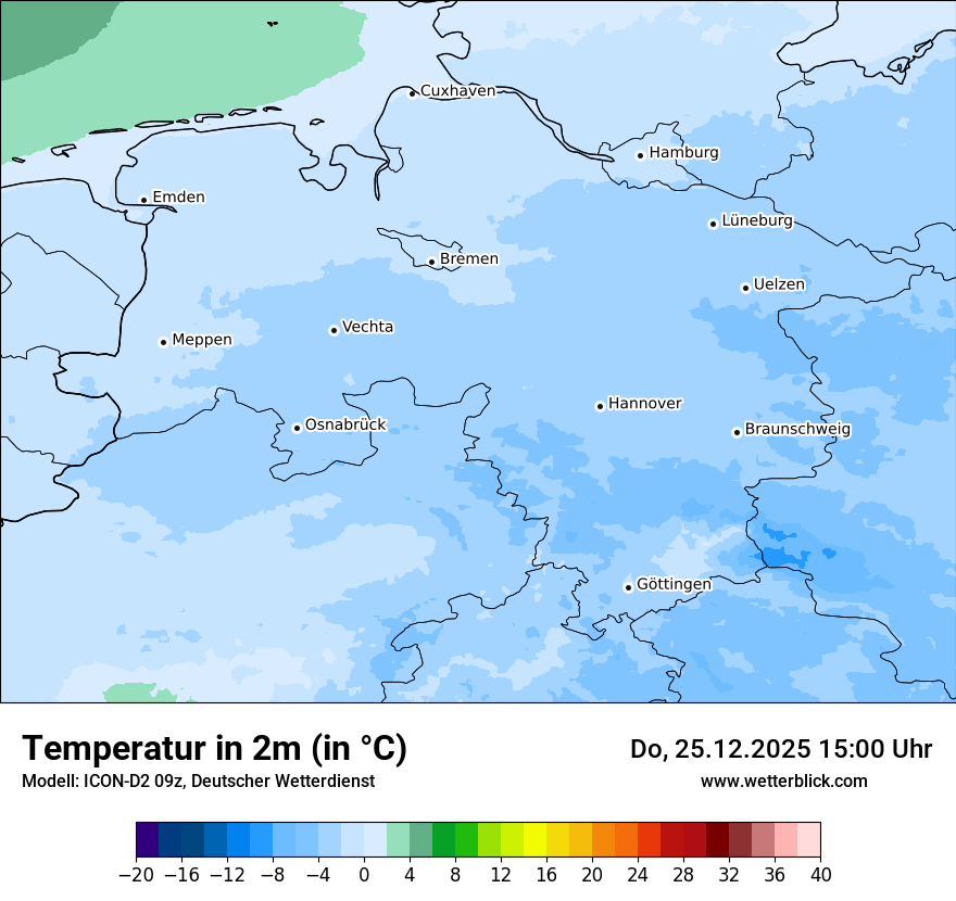 Modellkarten Temperatur