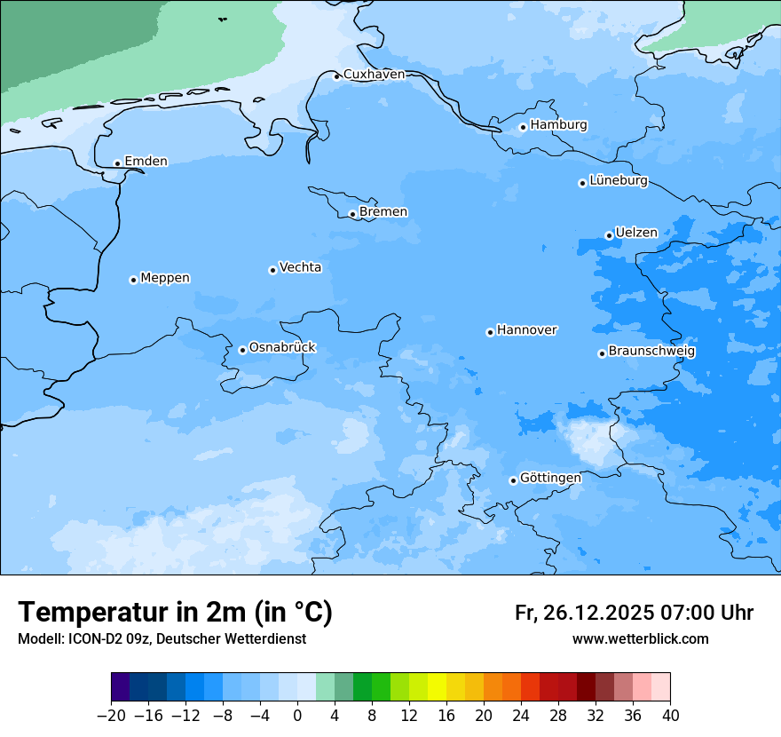 Modellkarten Temperatur