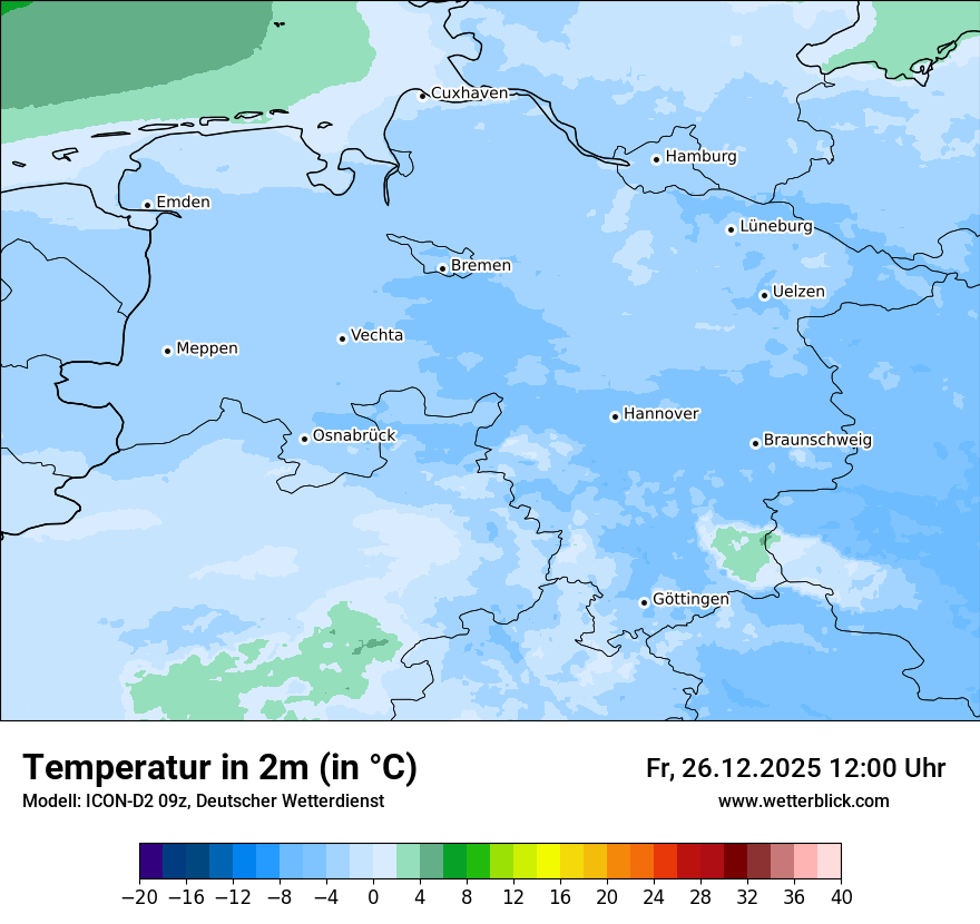 Modellkarten Temperatur