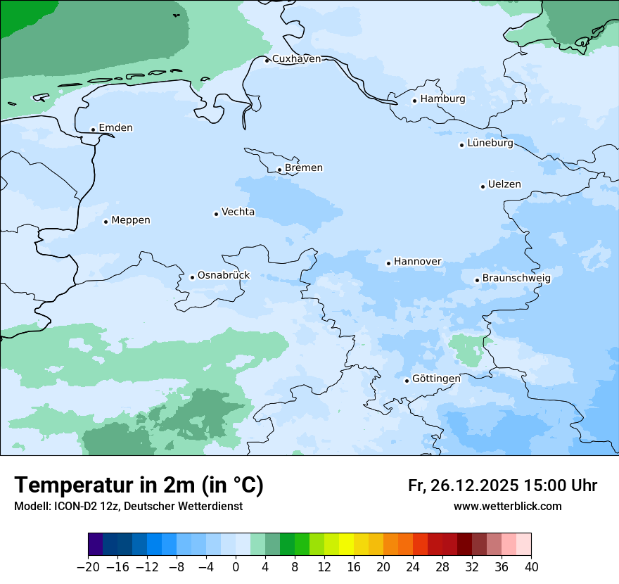 Modellkarten Temperatur
