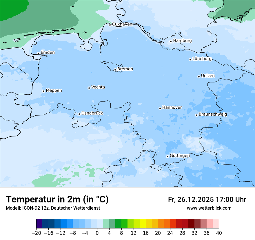 Modellkarten Temperatur