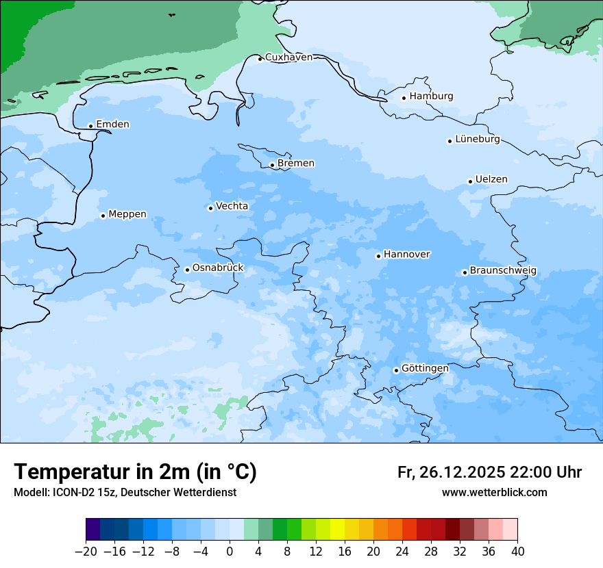 Modellkarten Temperatur