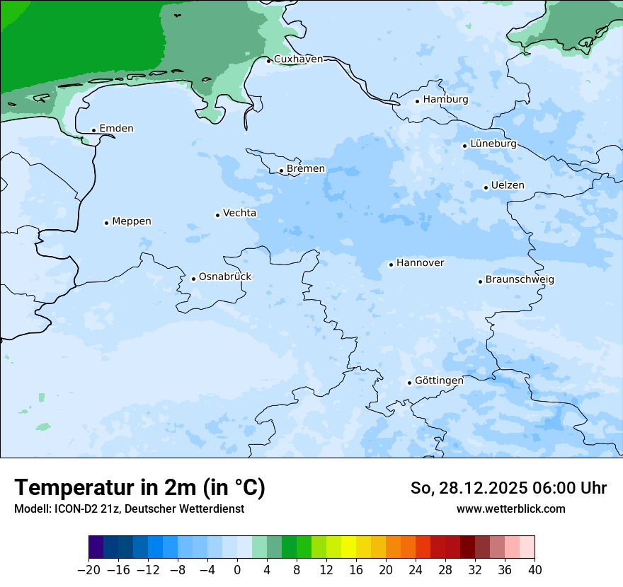 Modellkarten Temperatur