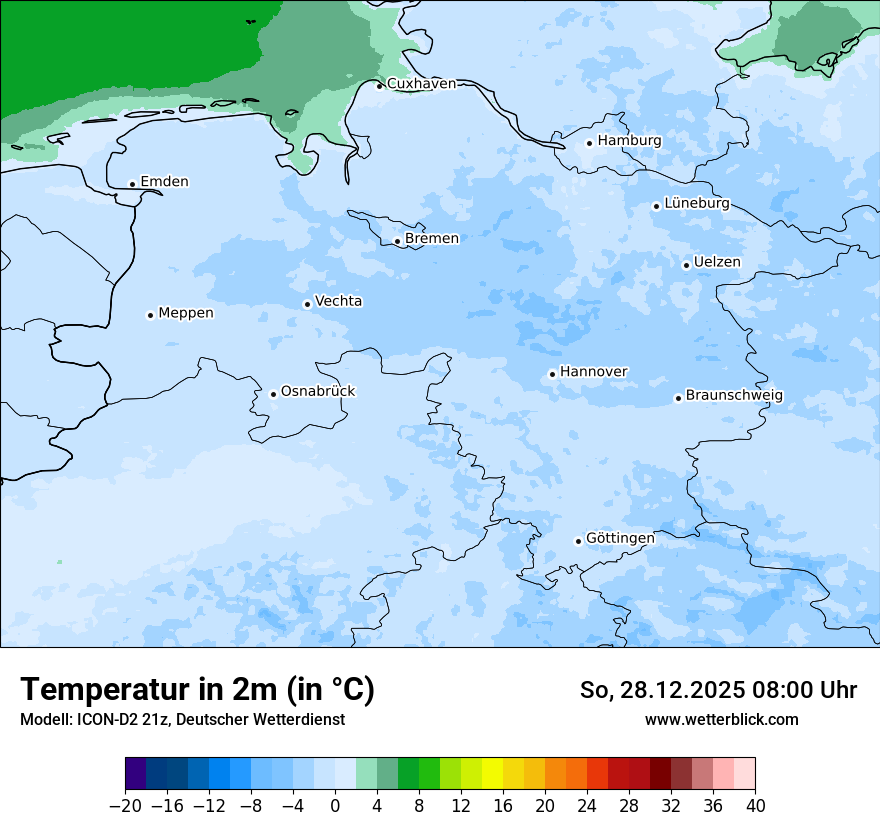 Modellkarten Temperatur