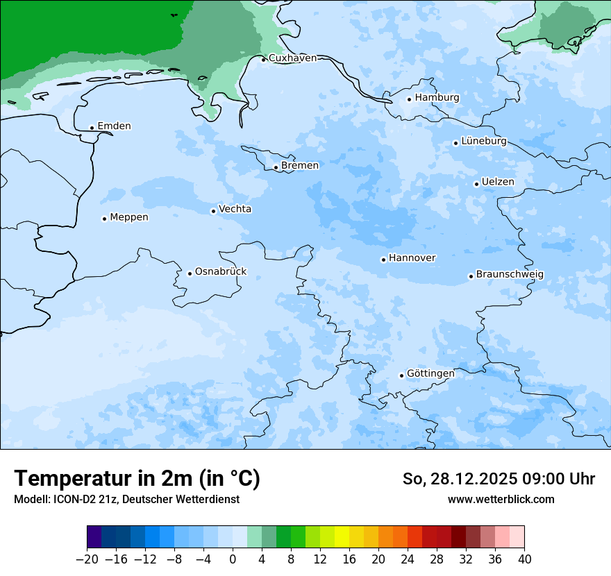 Modellkarten Temperatur