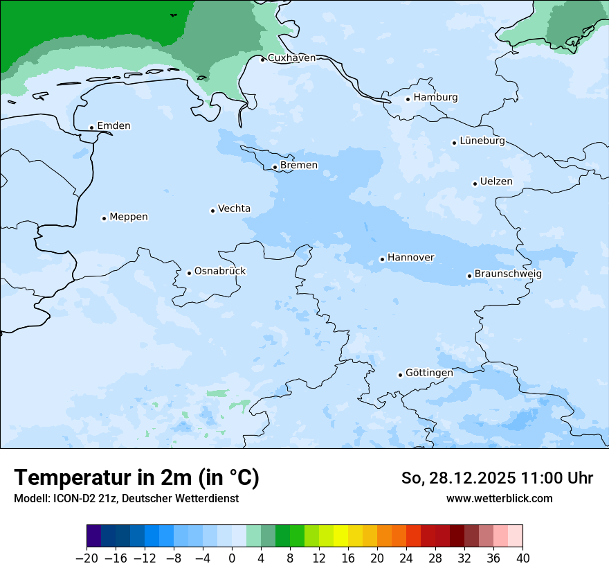 Modellkarten Temperatur