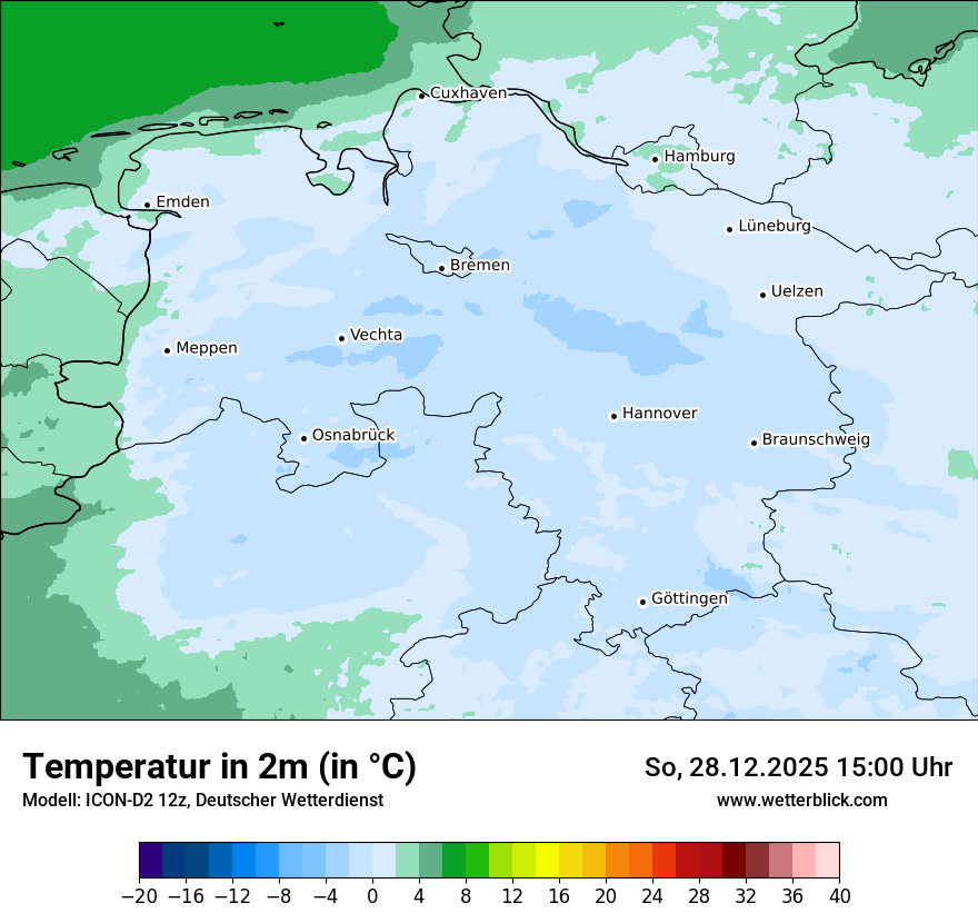 Modellkarten Temperatur
