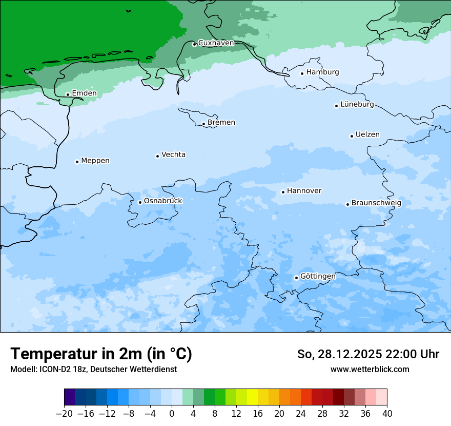 Modellkarten Temperatur