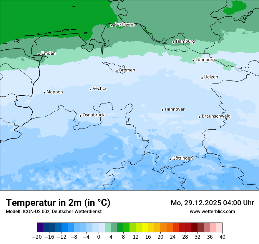 Modellkarten Temperatur