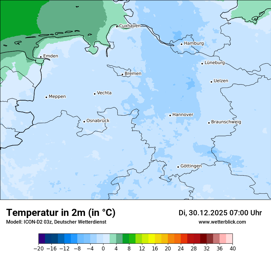 Modellkarten Temperatur