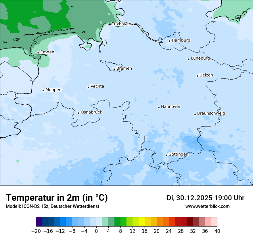 Modellkarten Temperatur