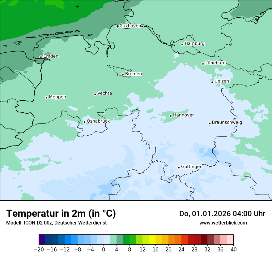Modellkarten Temperatur