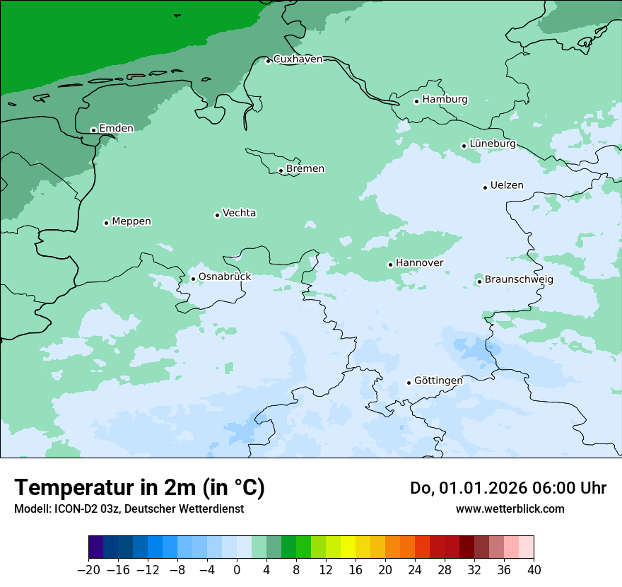 Modellkarten Temperatur