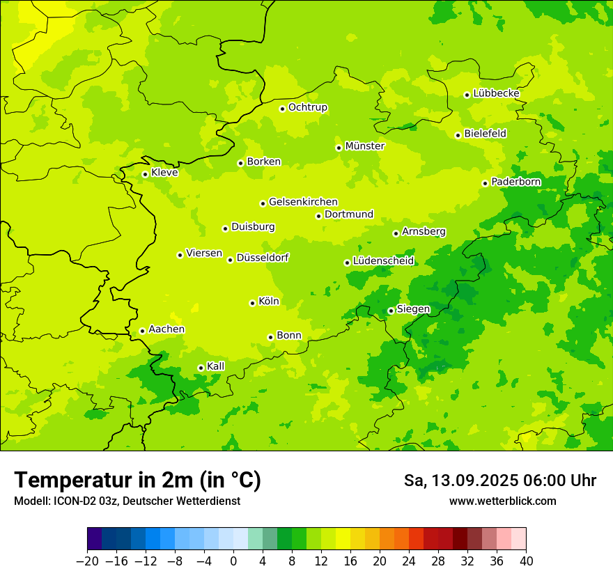 Modellkarten Temperatur