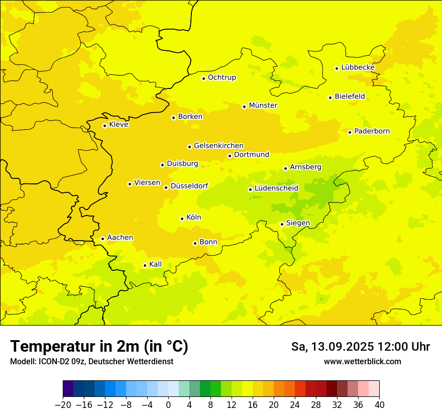 Modellkarten Temperatur
