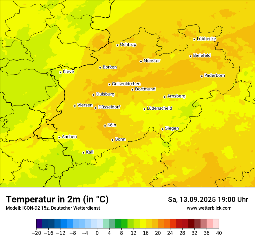 Modellkarten Temperatur